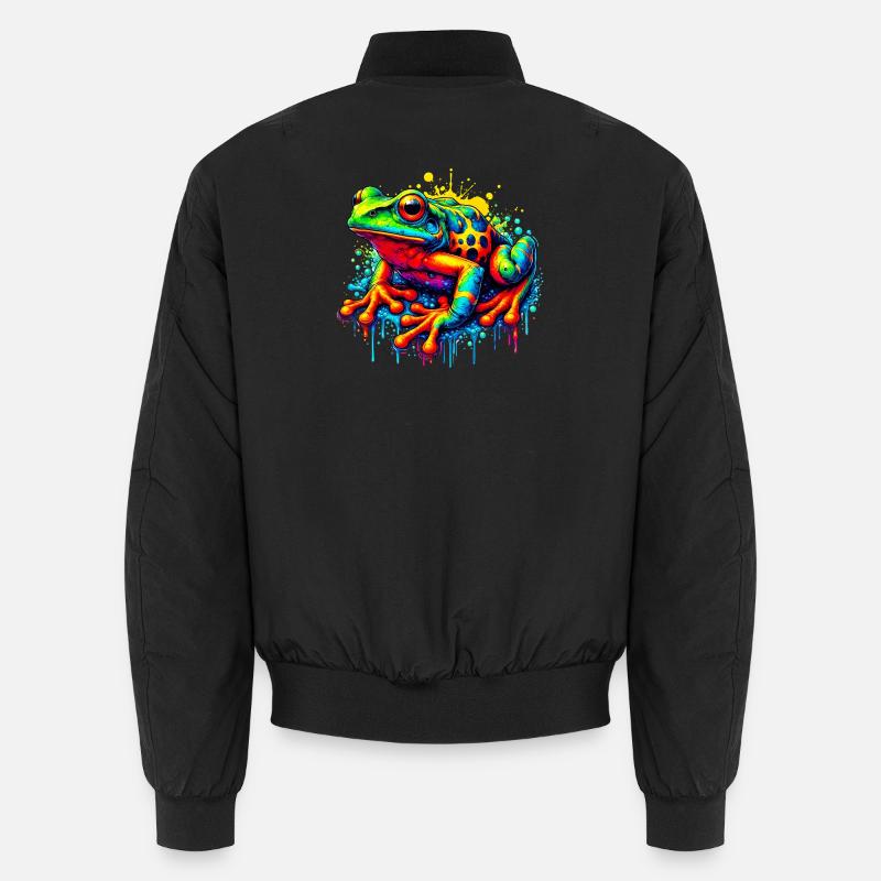 Frog - Unisex Bomber Jacket - black