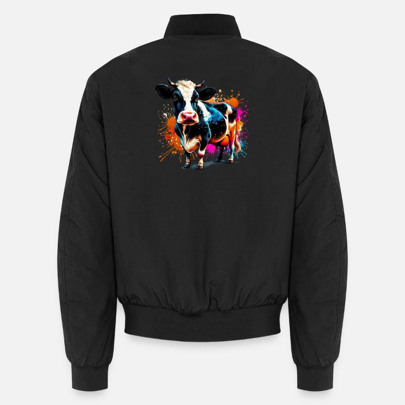 Kuh - Unisex Bomberjacke - Schwarz