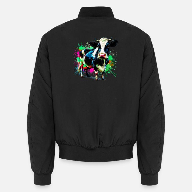 Cow - Unisex Bomber Jacket - black