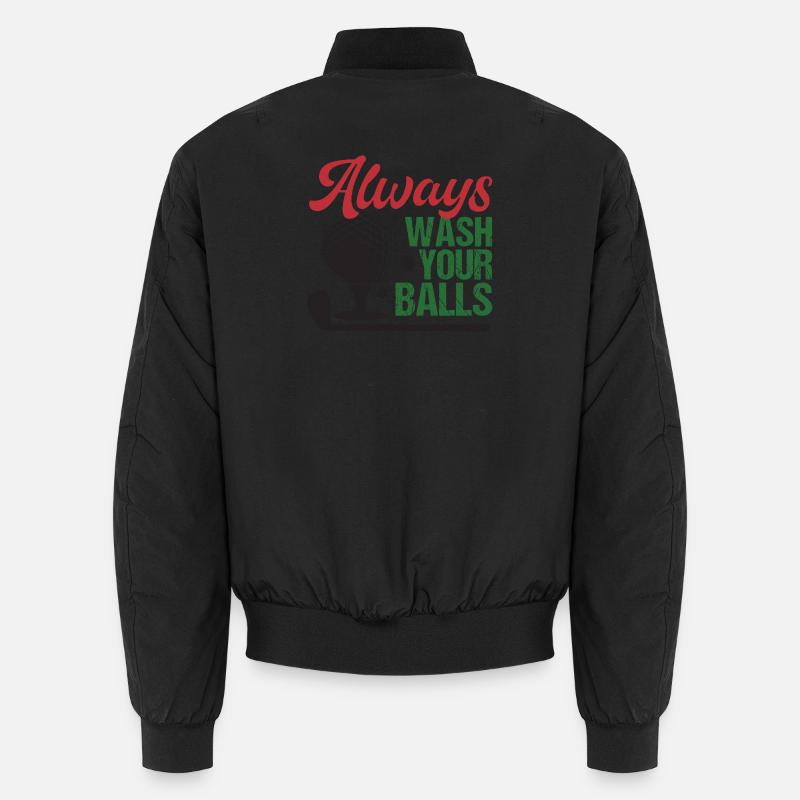 Golf - Waschen Sie immer Ihre Bälle Unisex Bomberjacke
