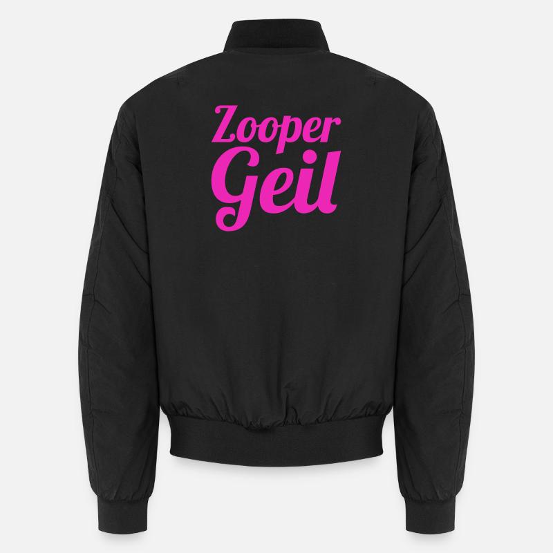 Zooper Geil – Statement in Pink mit Humor Unisex Bomberjacke