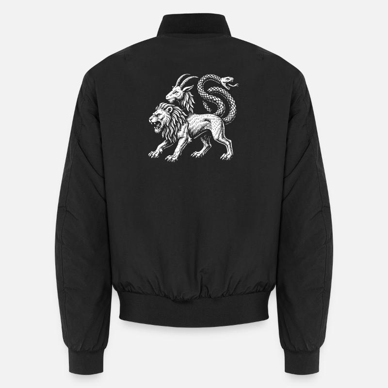 Chimera - Mythical Lion and Serpent Emblem Unisex Bomber Jacket