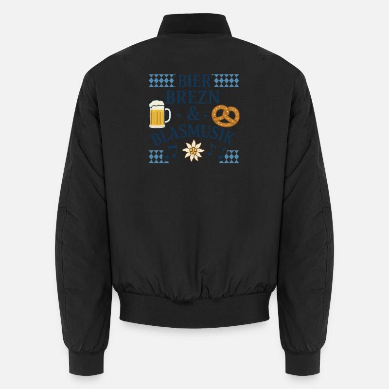 bier brezn und blasmusik Unisex Bomberjacke