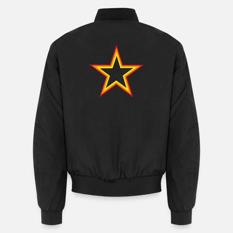 Stern bunt - Unisex Bomberjacke - Schwarz