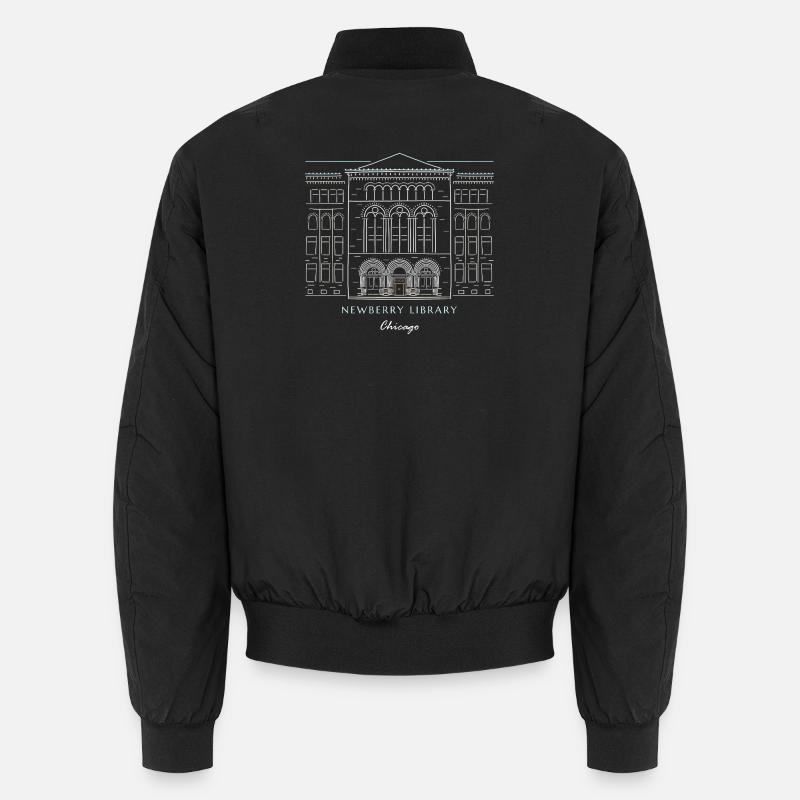 Historic Chicago Library Design Unisex Bomber Jacket