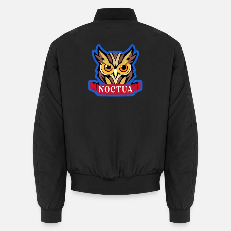 Noctua Eule Fettes Emblem Unisex Bomberjacke