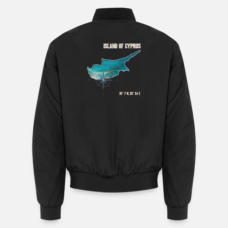 Zypern Umriss Kompassdesign Unisex Bomberjacke