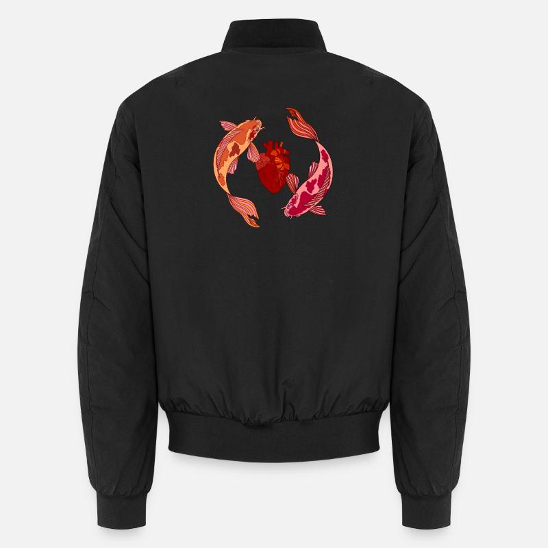 Koi - Unisex Bomber Jacket - black