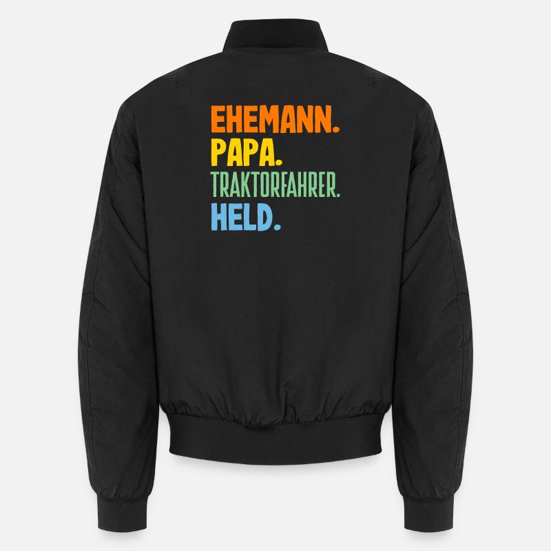 Husband Dad Tractor Driver Hero Unisex Bomber Jacket