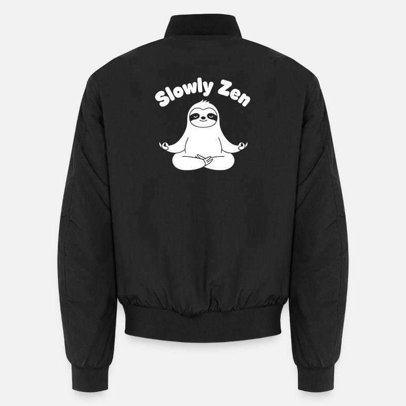 Zen Sloth Meditation Unisex Bomber Jacket