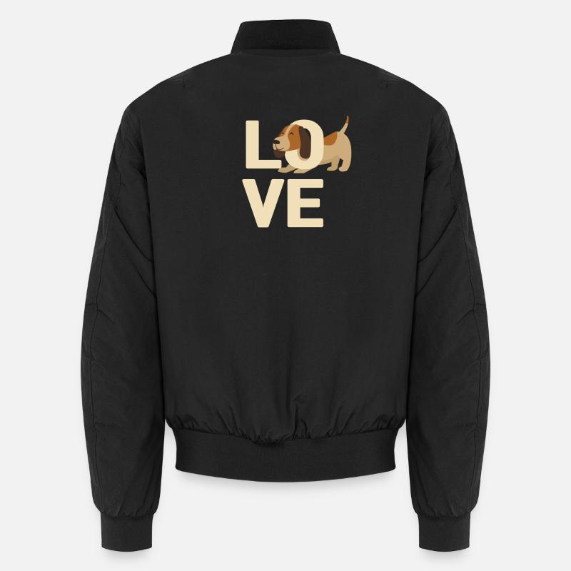 Ich liebe Hunde Unisex Bomberjacke