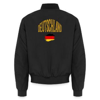 Deutschland - Unisex Bomberjacke - Schwarz - Hinten - AI Model Male 185 light (185cm)