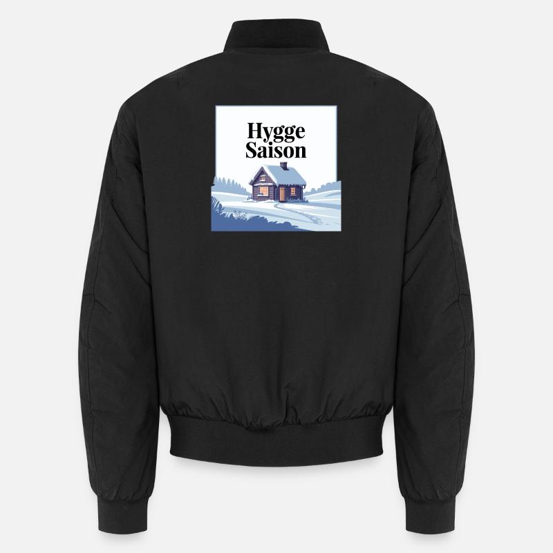 Cozy Hygge Saison Winter Cabin Design Unisex Bomber Jacket