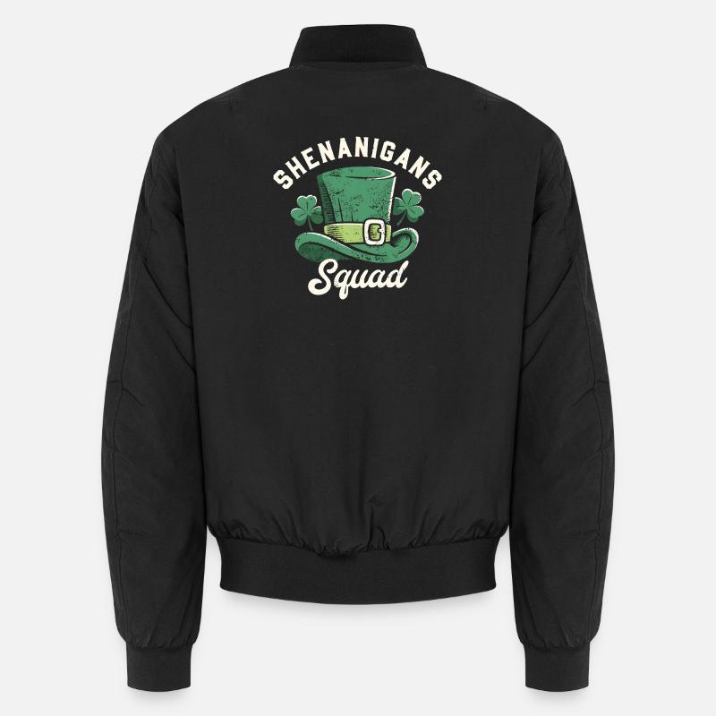 Shenanigans Squad St. Patricks Day Grüner Hut Unisex Bomberjacke
