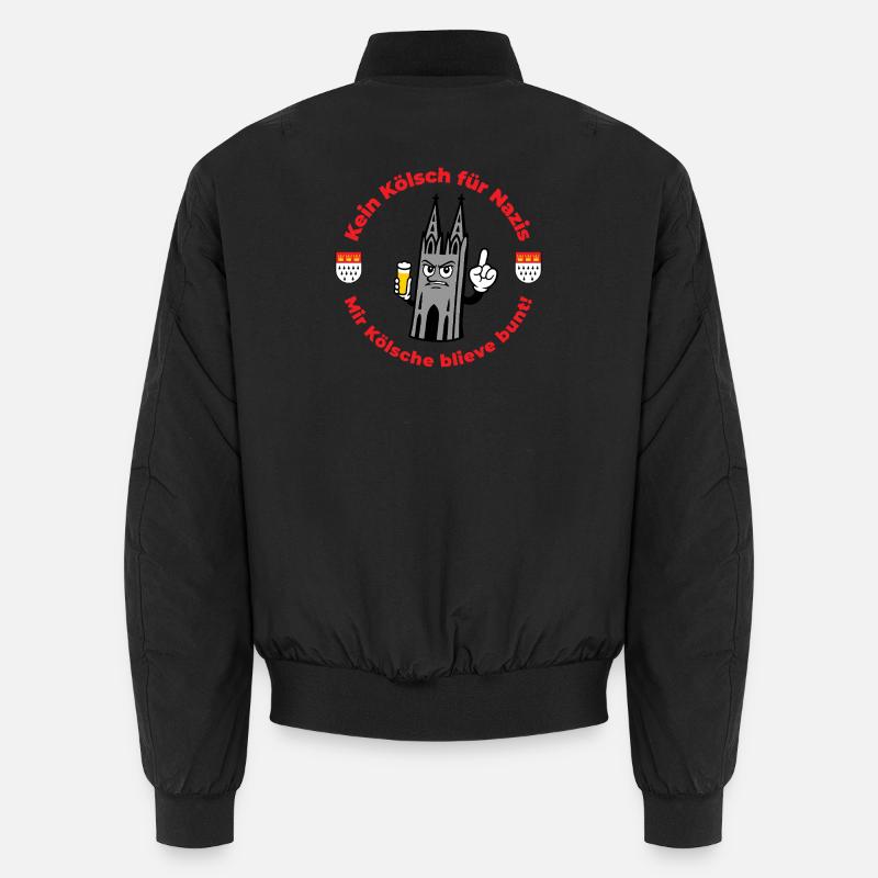 Kein Kölsch für Nazis – Köln Statement - Unisex Bomberjacke - Schwarz