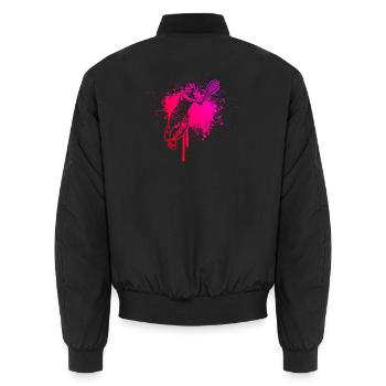Geschenkidee für einen Tennis mit Tennis - Unisex Bomberjacke - Schwarz - Hinten - AI Model Male 185 light (185cm)
