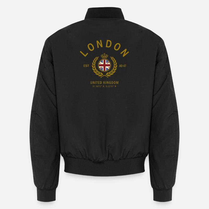 Emblème de la Couronne de Londres - Bomber unisexe - noir