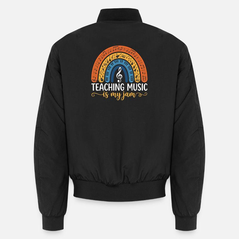 Enseigner la musique, c’est mon truc - Retro Boho Rainbow Bomber unisexe