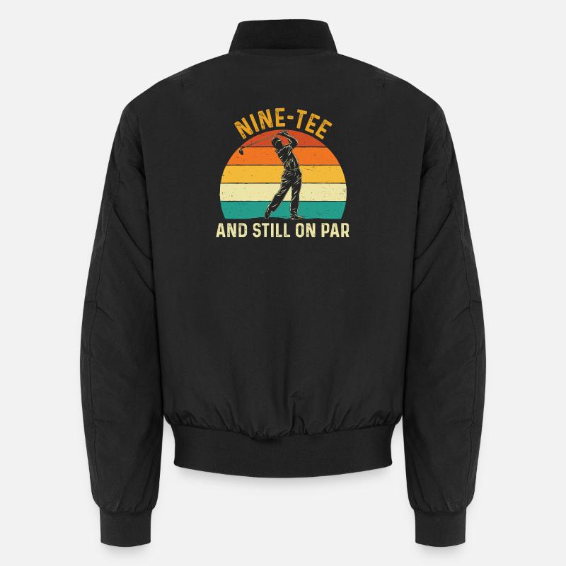 Nine Tee Still On Par 90th Golf Birthday Unisex Bomber Jacket