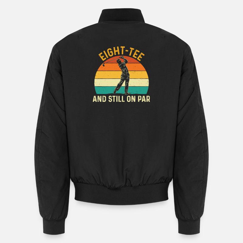 Achter Abschlag immer noch auf Par 80. Golf-Geburtstag Unisex Bomberjacke