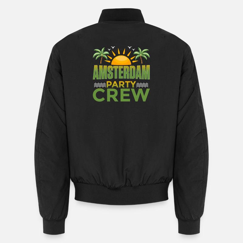 Amsterdam Party Crew - Bomber unisexe - noir