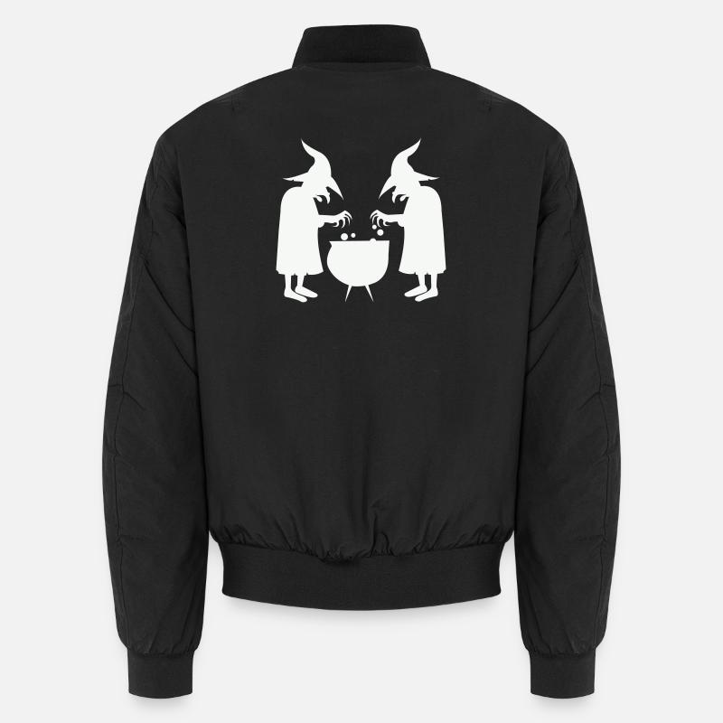 Witches stirring magic potions - Unisex Bomber Jacket - black