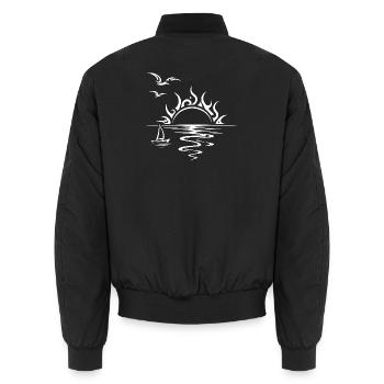 Coucher de soleil - Bomber unisexe - noir - Dos - AI Model Male 185 light (185cm)