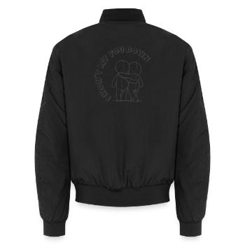 I Will Never Leave You: Supportive Friendship - Unisex Bomber Jacket - black - Back - AI Model Male 185 light (185cm)