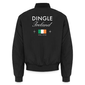 Dingle Ireland Coordinate Souvenir de voyage - Bomber unisexe - noir - Dos - AI Model Male 185 light (185cm)