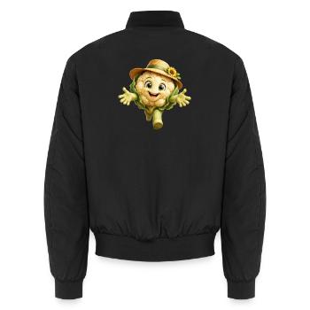 Blumenkohl - Unisex Bomberjacke - Schwarz - Hinten - AI Model Male 185 light (185cm)