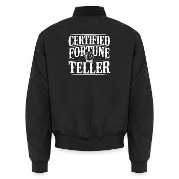 Zertifizierte Wahrsagerin - Unisex Bomberjacke - Schwarz - Hinten - AI Model Male 185 light (185cm)