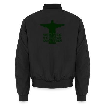 Jesus Der Weg Die Wahrheit Das Leben - Unisex Bomberjacke - Schwarz - Hinten - AI Model Male 185 light (185cm)