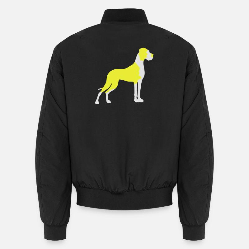 Deutsche Dogge Silhouette Design Unisex Bomberjacke