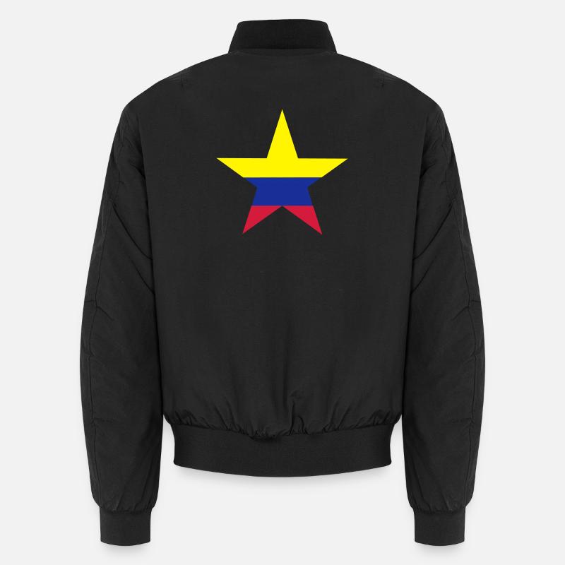 Colombian star - Unisex Bomber Jacket - black