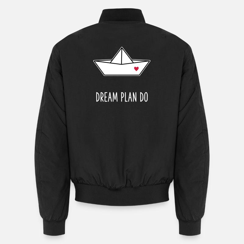 Dream Plan Do - Bateau en papier Cœur Bomber unisexe