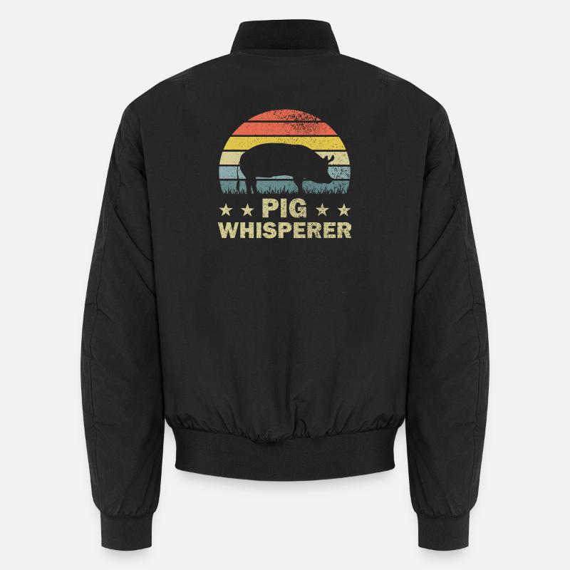 Pig Pigs - Unisex Bomber Jacket - black