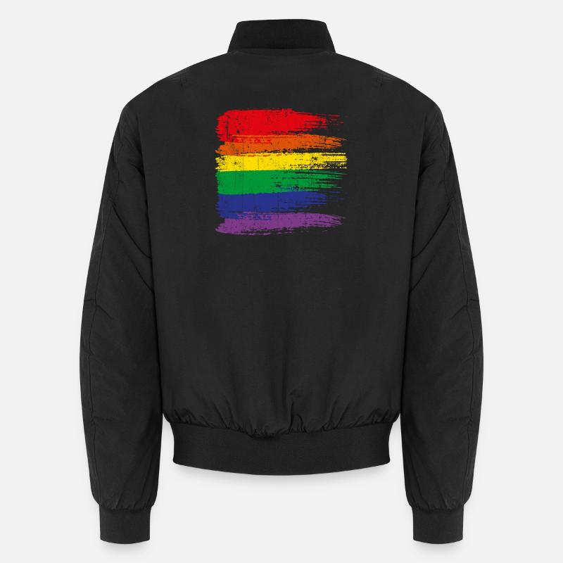 Regenbogen-Pinselstrich Pride Unisex Bomberjacke