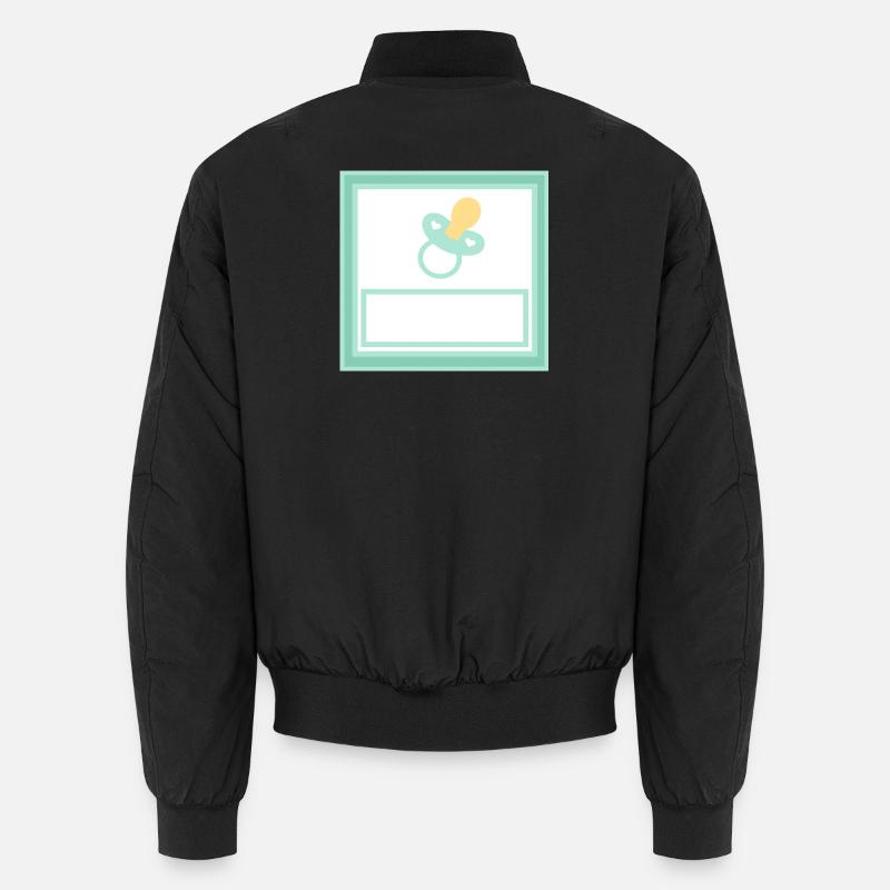Personalize your own baby template - Unisex Bomber Jacket - black