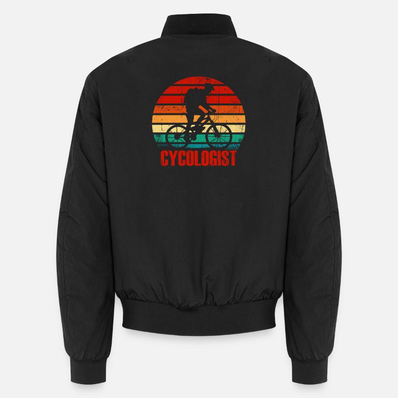 Retro Cyclist Sunset Unisex Bomberjacke
