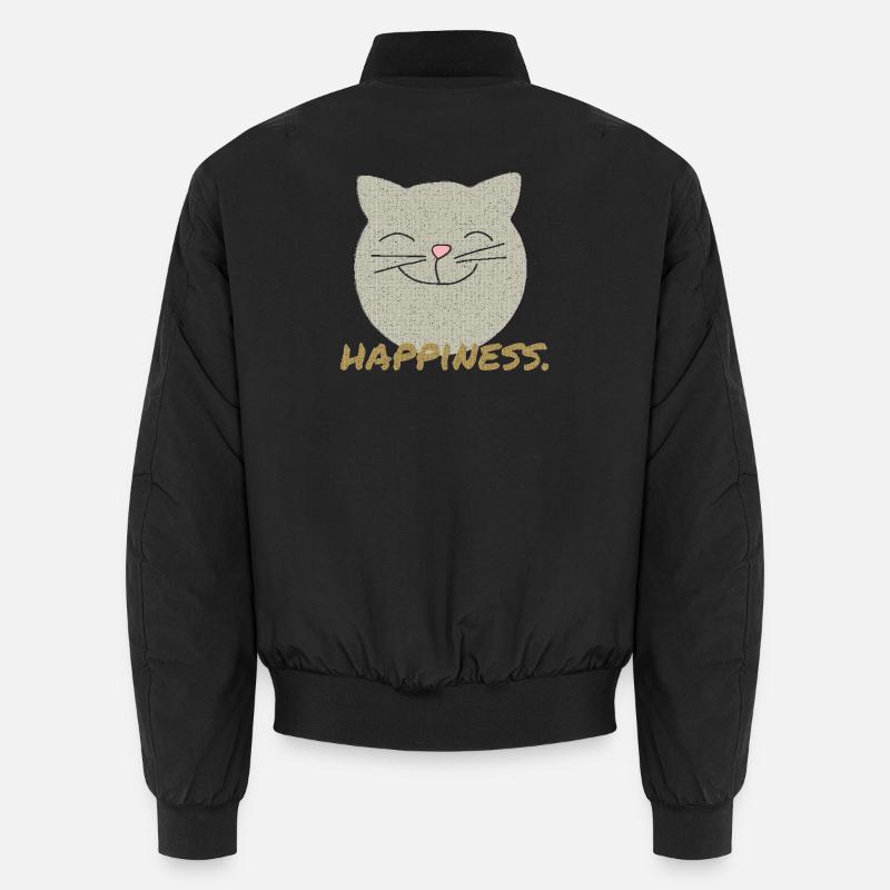 katze happiness Unisex Bomberjacke