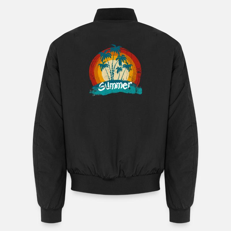 Sunset Palm Summer Vibes Unisex Bomberjacke