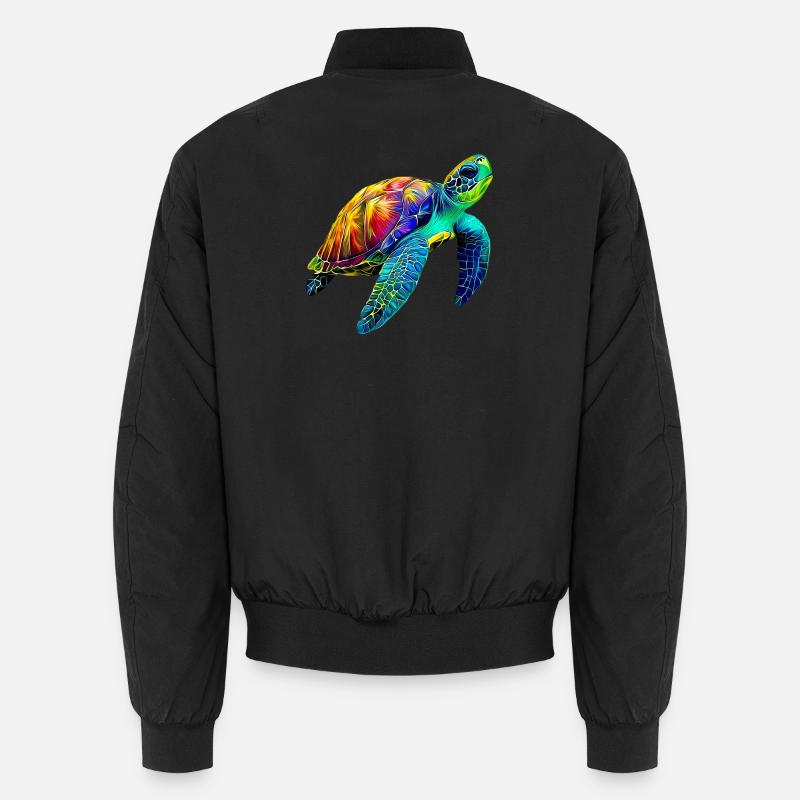 Sea turtle - Unisex Bomber Jacket - black