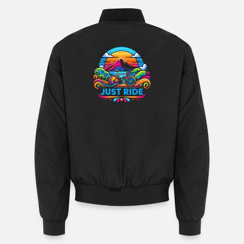 Just Ride Bicycle Unisex Bomber Jacket