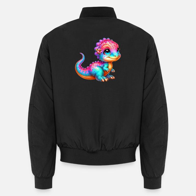 Dinosaur - Unisex Bomber Jacket - black