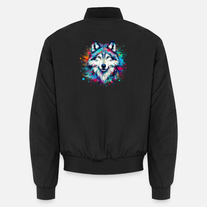 Loup - Bomber unisexe - noir