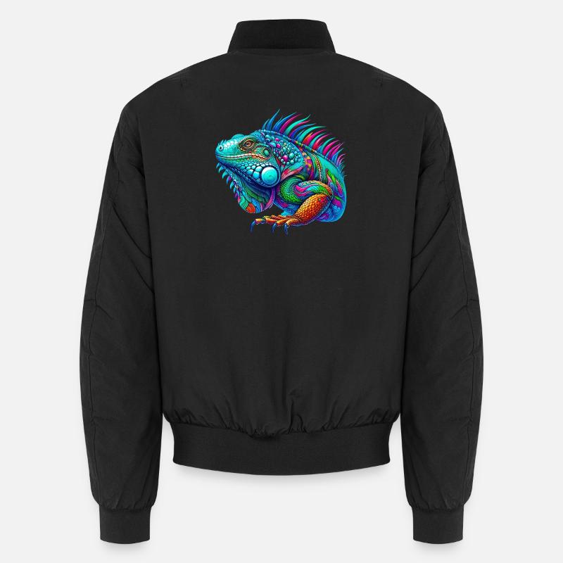 Iguane - Bomber unisexe - noir