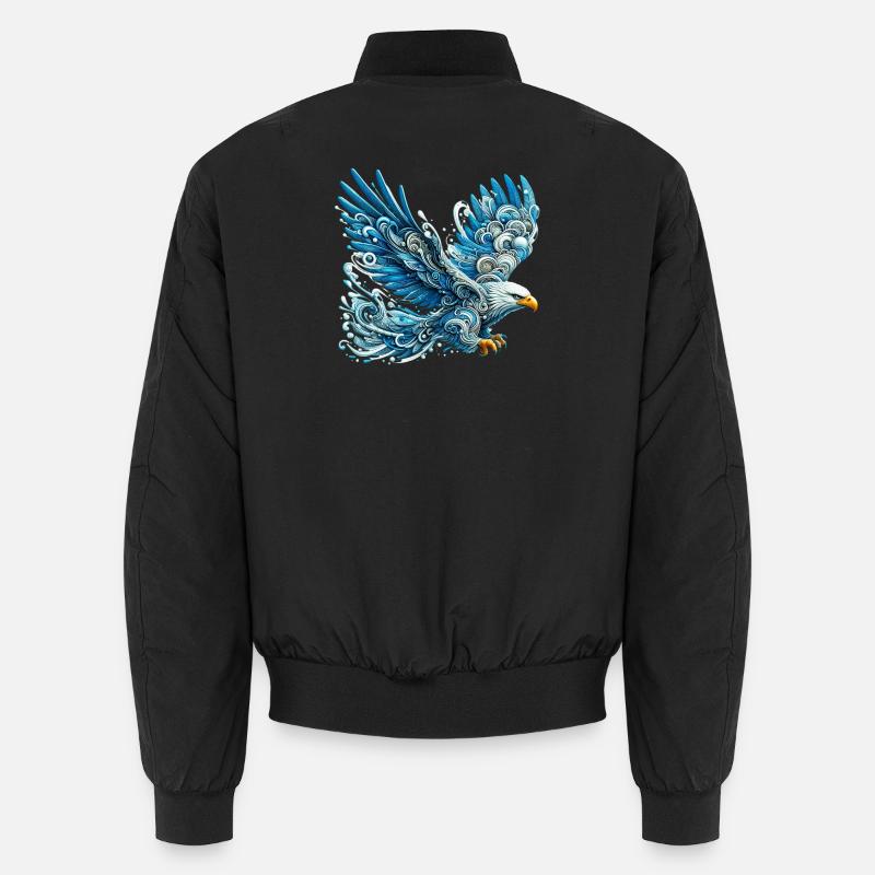 Eagle - Unisex Bomber Jacket - black
