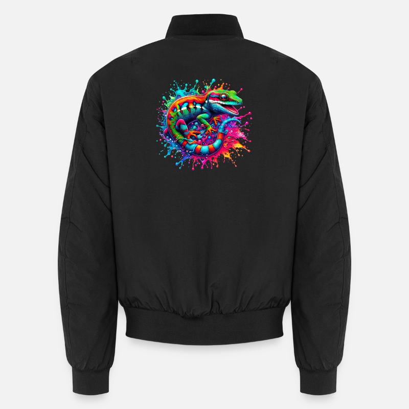 Gecko - Unisex Bomber Jacket - black