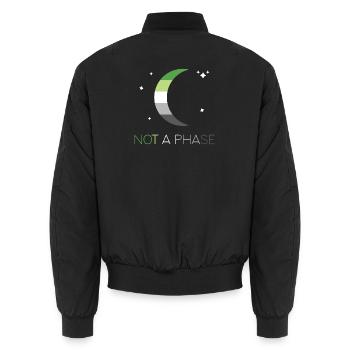LGBTQ Pride Month - Keine Phase - Aromantic - Unisex Bomberjacke - Schwarz - Hinten - AI Model Male 185 light (185cm)