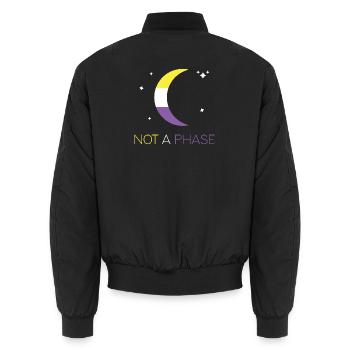LGBTQ Pride Month - Keine Phase - Nicht-binär - Unisex Bomberjacke - Schwarz - Hinten - AI Model Male 185 light (185cm)
